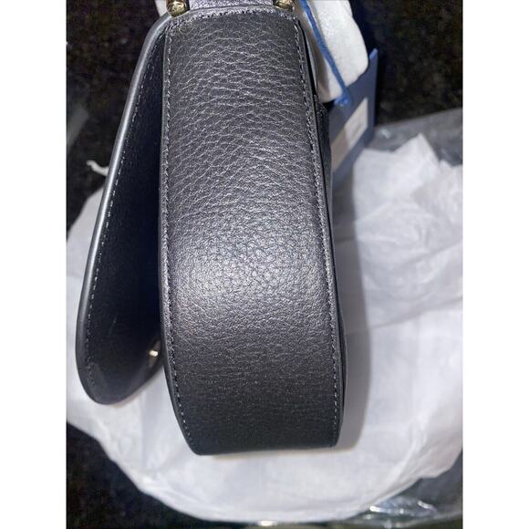 COLE HAAN Leather Crossbody Saddle Bag Flap Magnetic Adjustable Strap - Picture 5 of 10